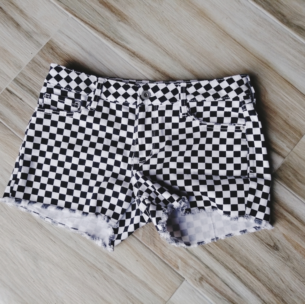 EUC SZ 5 Arizona Black White Checkered Jea…